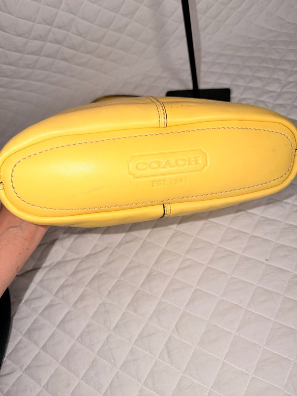 Coach Yellow Leather Shoulder Bag - Picture 9 of 13
